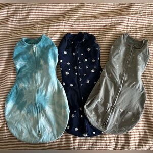 Lot of 3 Happiest Baby Sweet Pea Swaddles - Size small 0-3 months